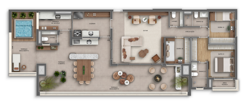 Landmark Santa Cruz by Diálogo: 3 dorm 174m² cobertura horizontal