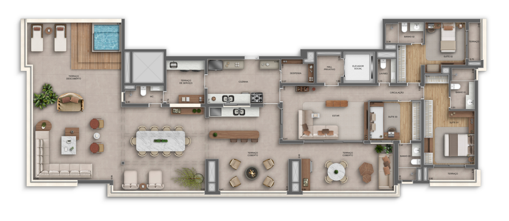 Landmark Santa Cruz by Diálogo: 3 dorm 264m² cobertura horizontal