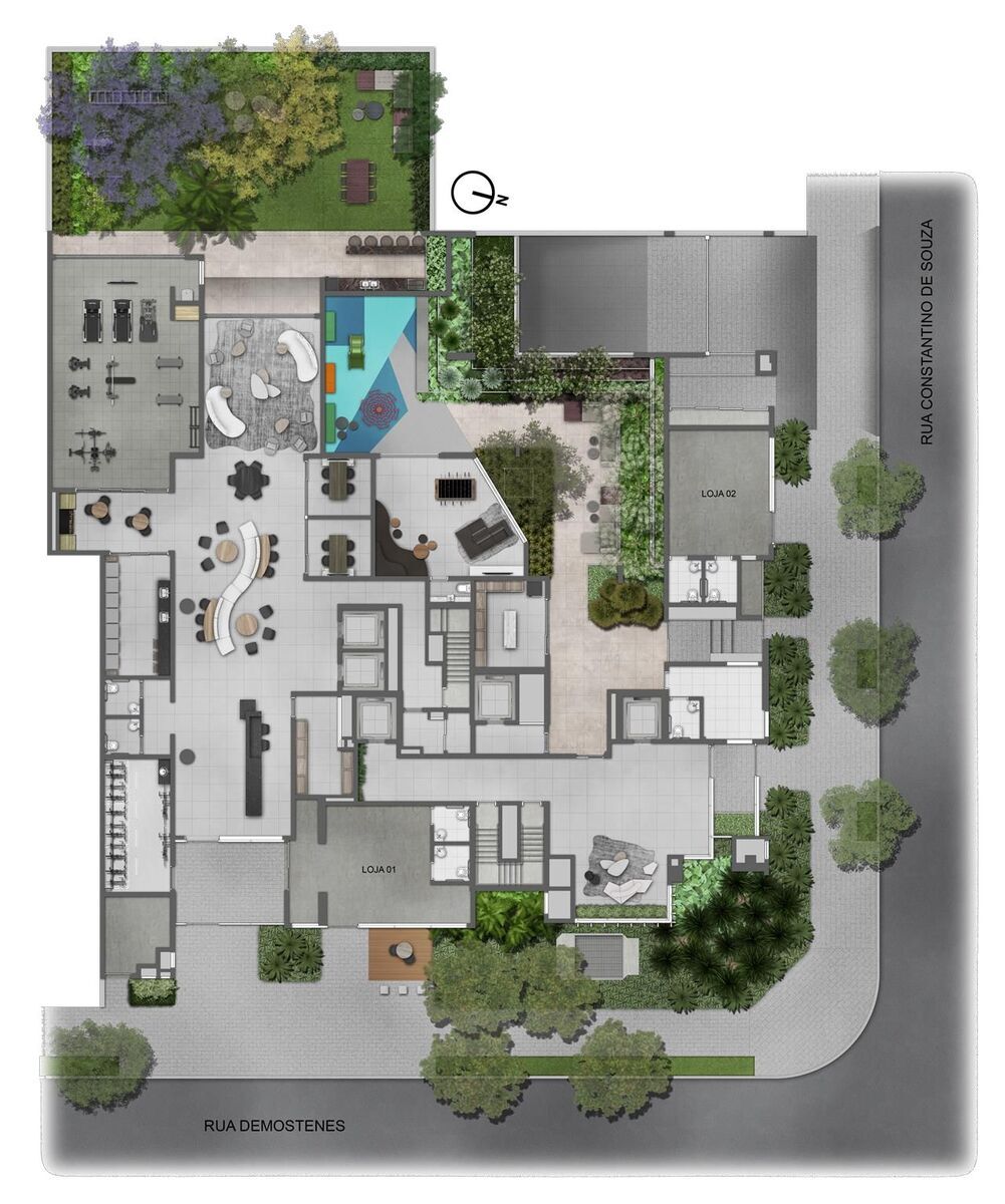 Latitude Campo Belo: Pavimento térreo