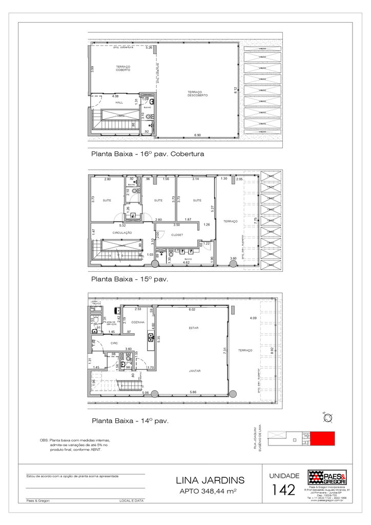 Lina Jardins: Cobertura Triplex 361m²