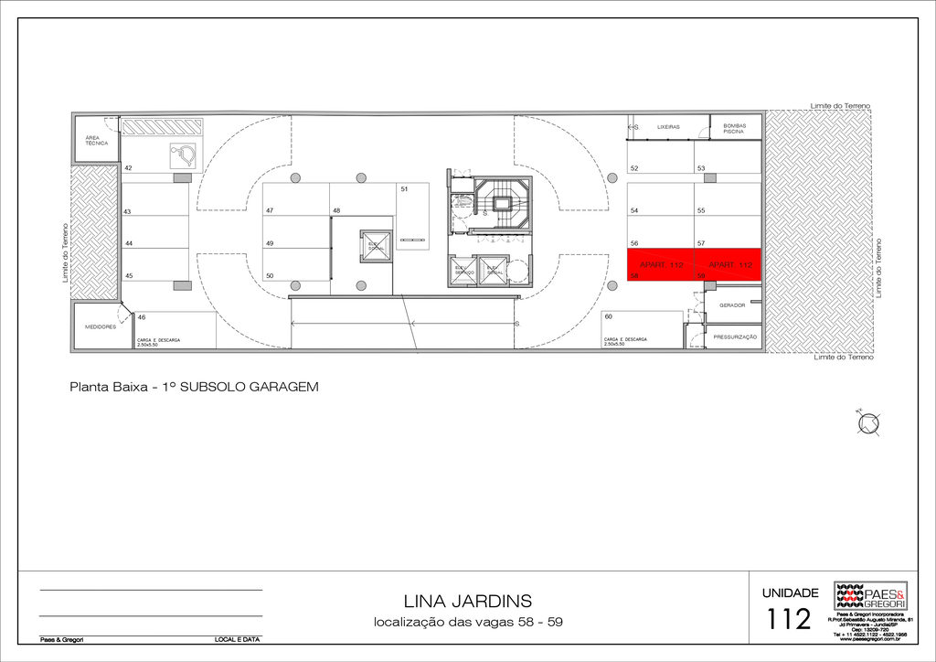 Lina Jardins: Vaga Unidade 112 145m² 3 suítes Tipo