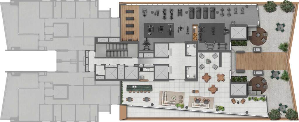 Lindenberg Alto das Nações: Pavimento rooftop