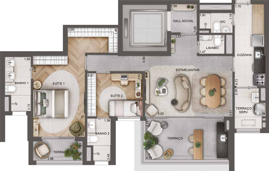 Lindenberg Alto das Nações: 2 dorm 110m²