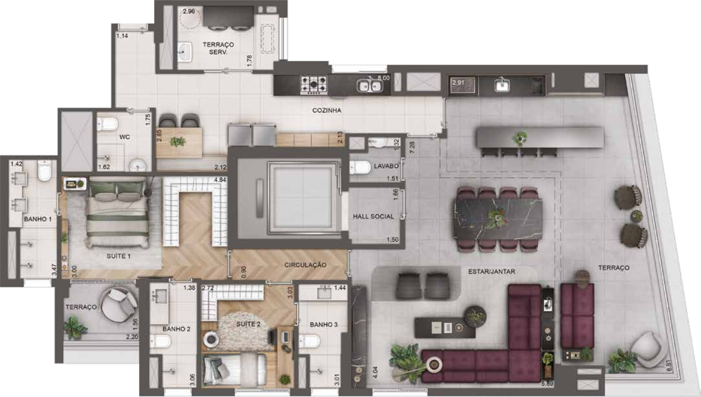 Lindenberg Alto das Nações: 2 dorm 166m² opção