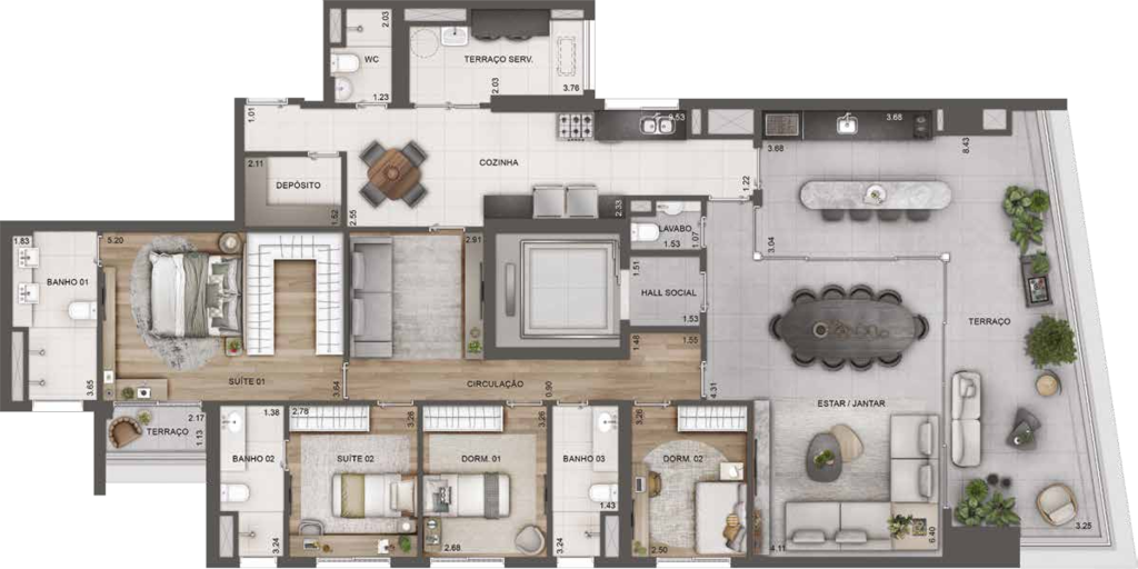 Lindenberg Alto das Nações: 4 dorm 213m²