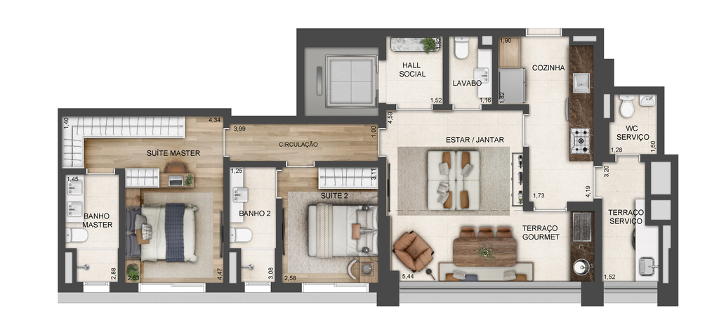 Lindenberg Reserva Paraíso: 2 dorm 98m²