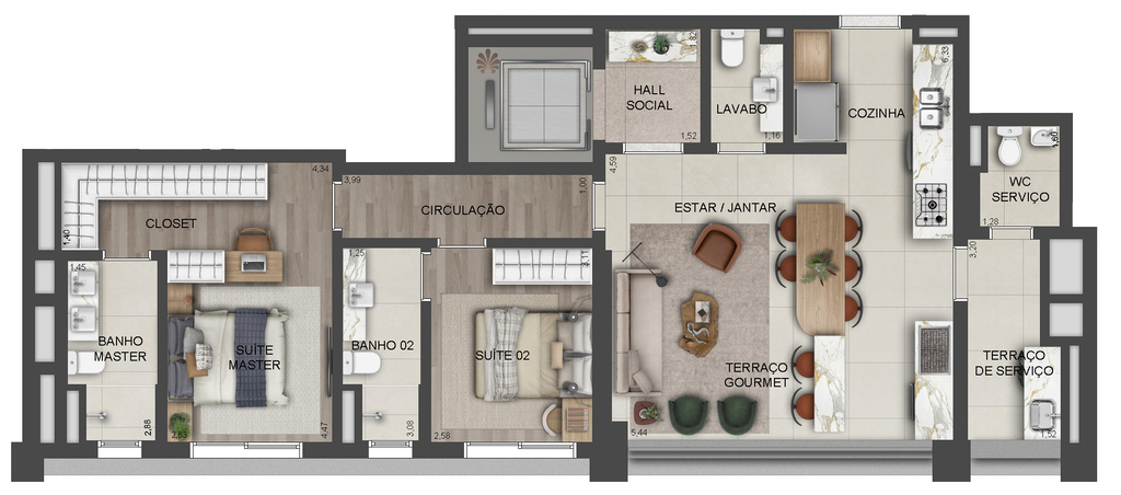 Lindenberg Reserva Paraíso: 2 dorm 98m²