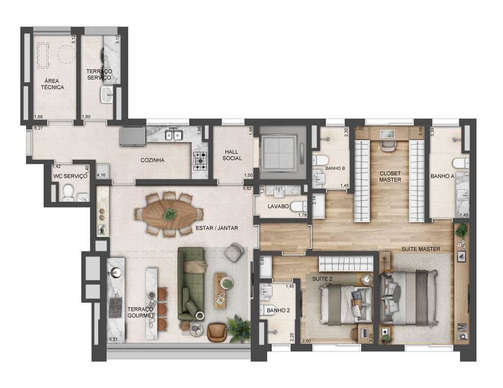 Lindenberg Reserva Paraíso: 2 dorm 133m²