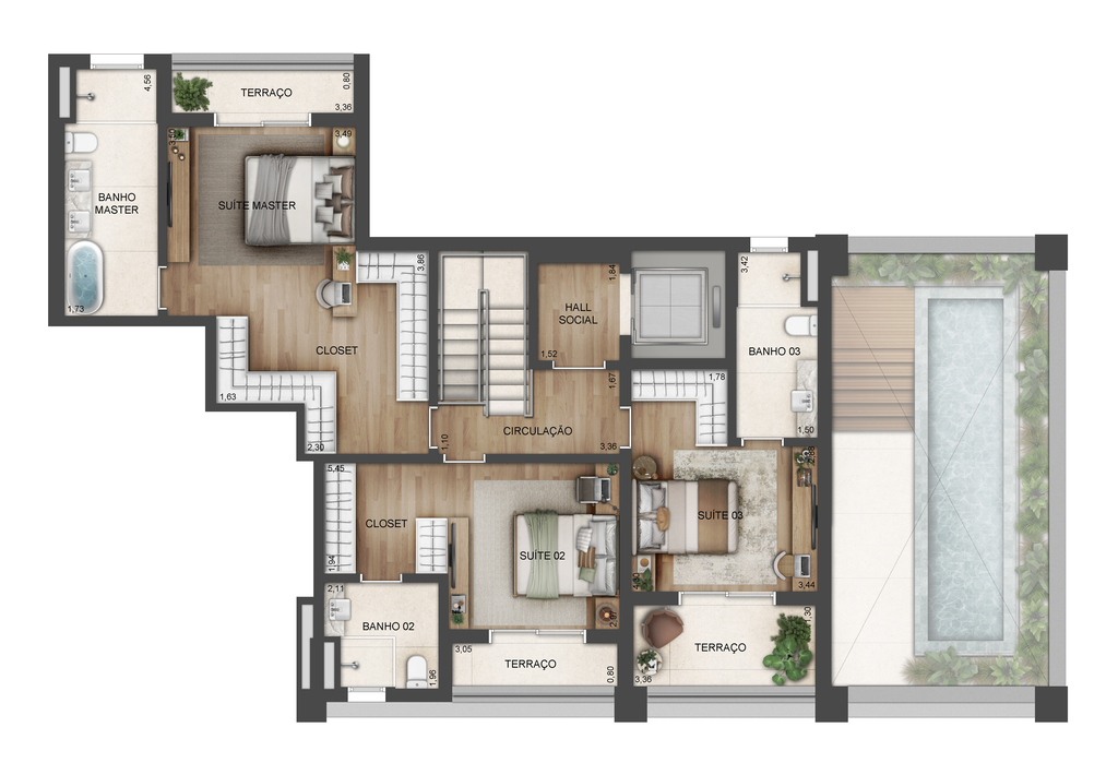 Lindenberg Reserva Paraíso: 3 dorm 239m² duplex superior