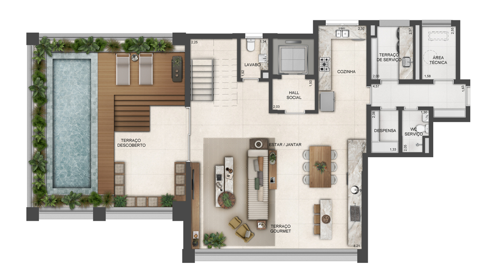 Lindenberg Reserva Paraíso: 4 dorm 329m² duplex inferior