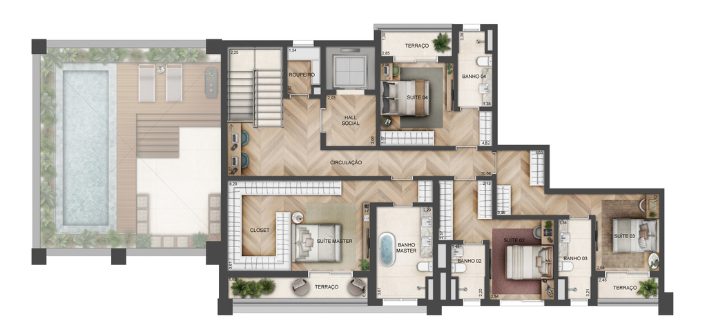 Lindenberg Reserva Paraíso: 4 dorm 329m² duplex superior
