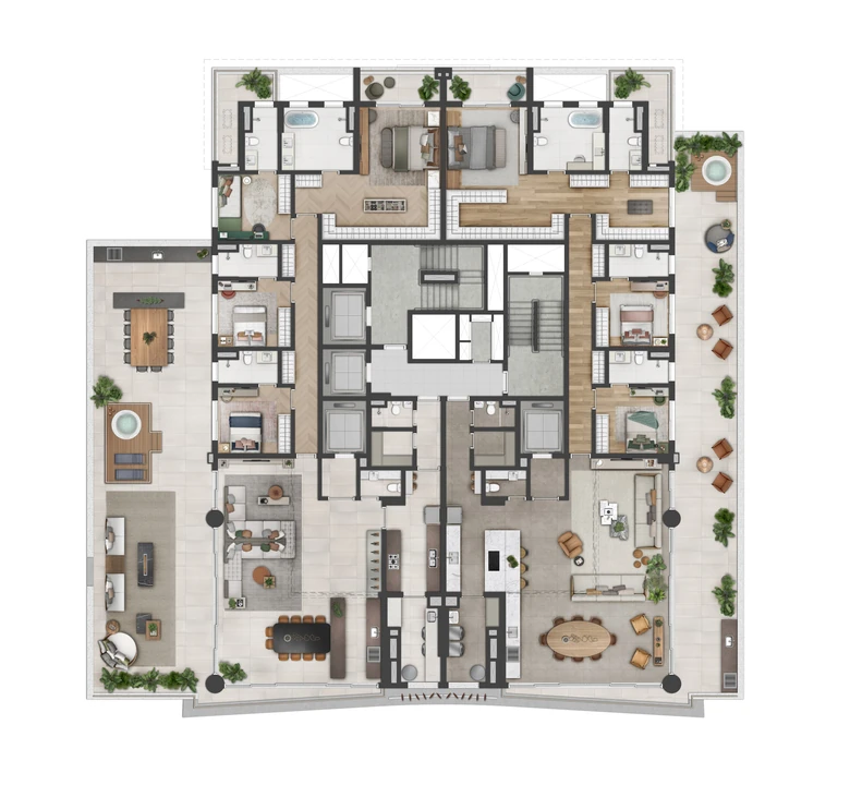 Lindenberg Vista Brooklin: Pavimento garden