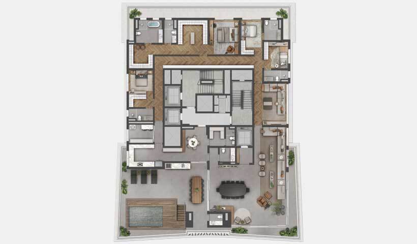 Lindenberg Vista Brooklin: 4 dorm 520m² penthouse