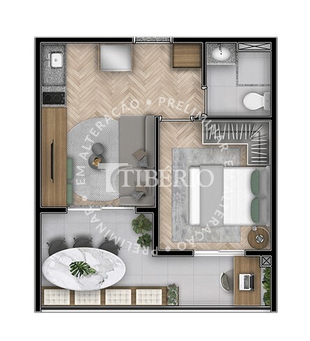 Link Alto da Boa Vista: 1 dorm 34m²