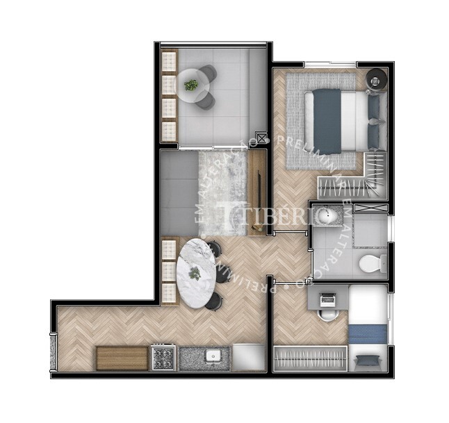 Link Alto da Boa Vista: 2 dorm 43m²
