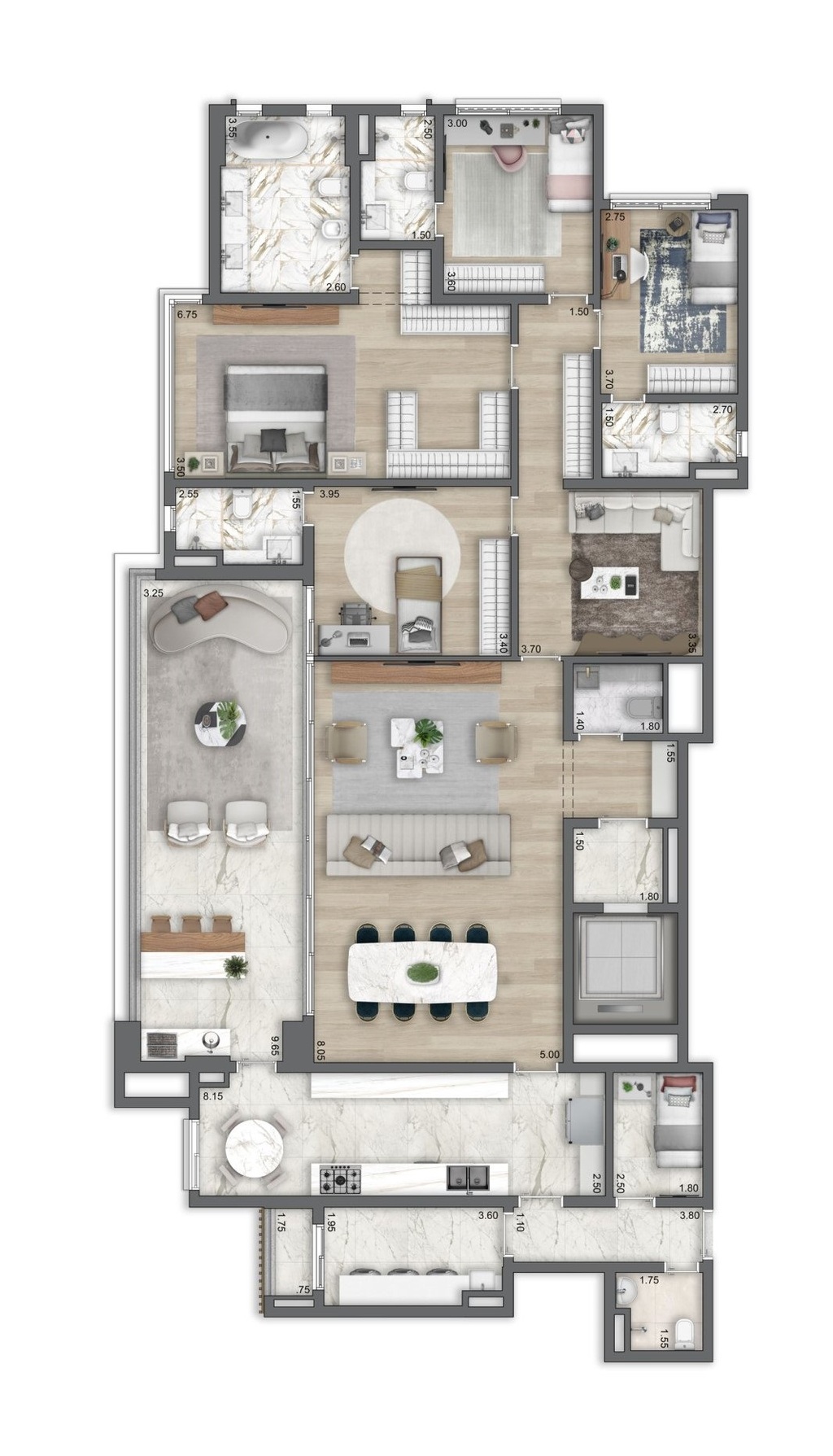 LIS Moema Íle Saint-Louis: 4 dorm 253m²