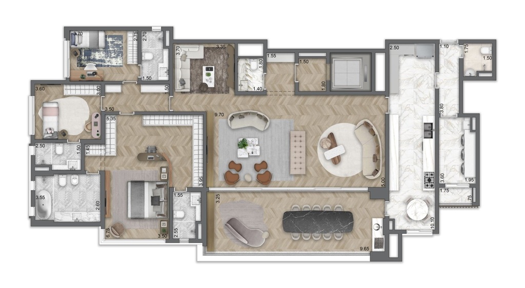 LIS Moema Íle Saint-Louis: 3 dorm 253m² opção