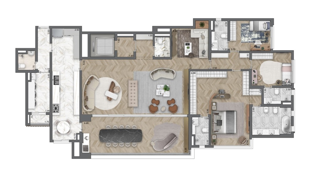 LIS Moema Íle Saint-Louis: 3 dorm 254m² opção