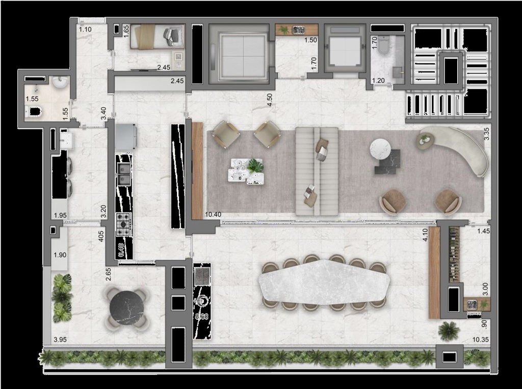 LIS Moema Íle Saint-Louis: 3 dorm 323m² duplex inferior