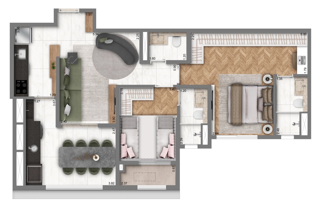Living Address Alto do Ipiranga: 2 dorm 75m²