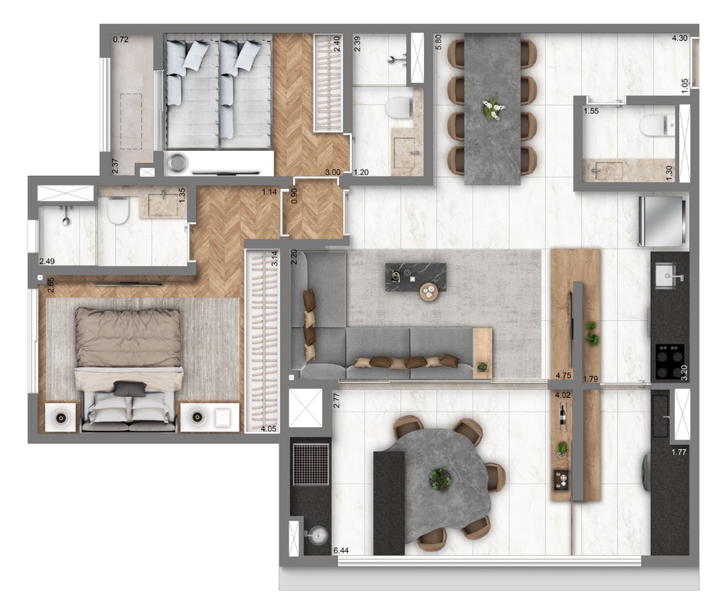 Living Address Alto do Ipiranga: 2 dorm 80m² opção