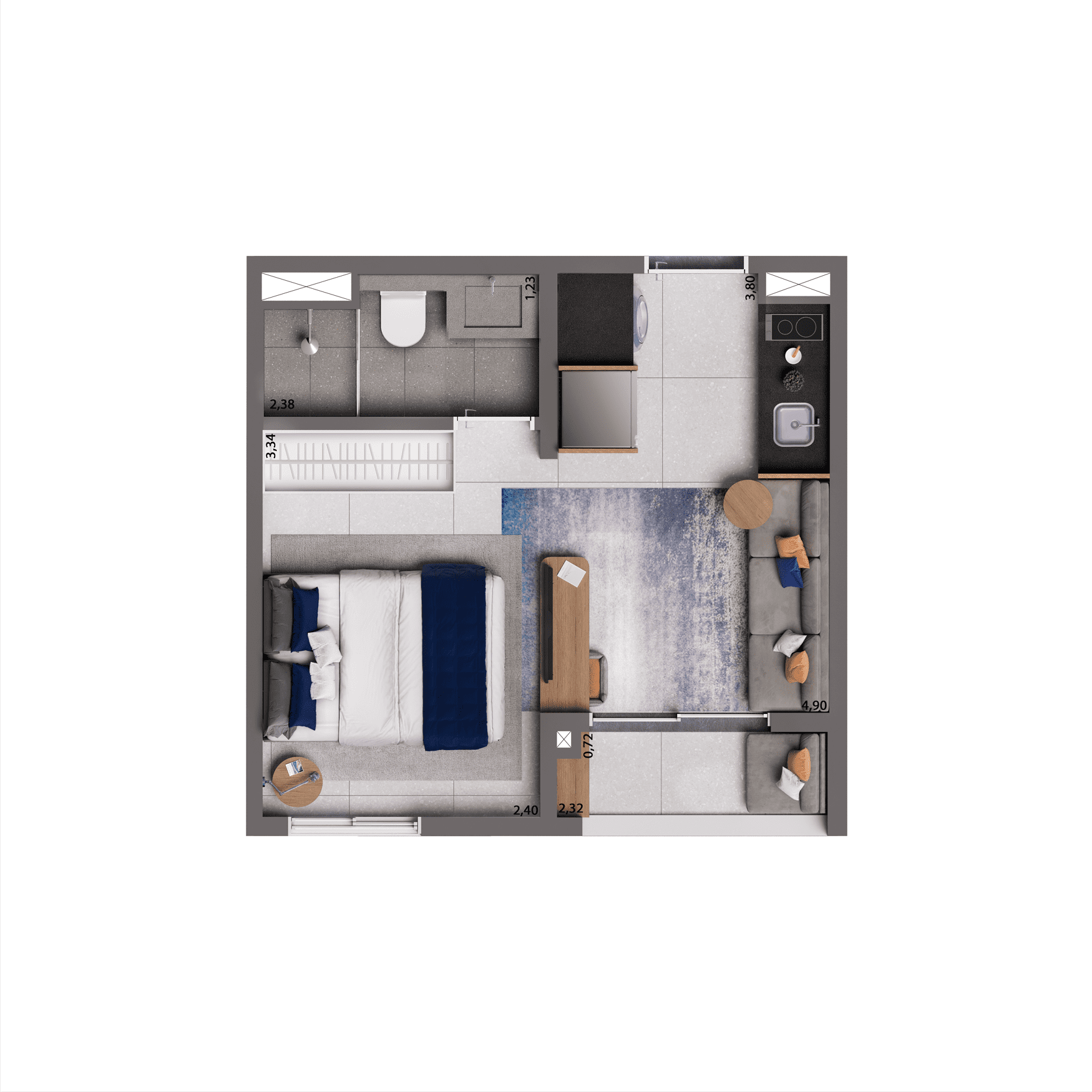 Planta do Living Full Berrini