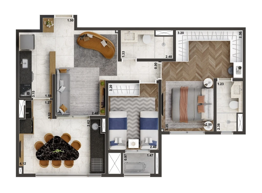 Living Only Ipiranga: 2 dorm 70m²