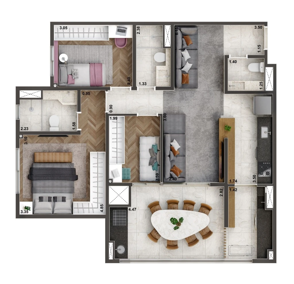 Living Only Ipiranga: 3 dorm 84m²
