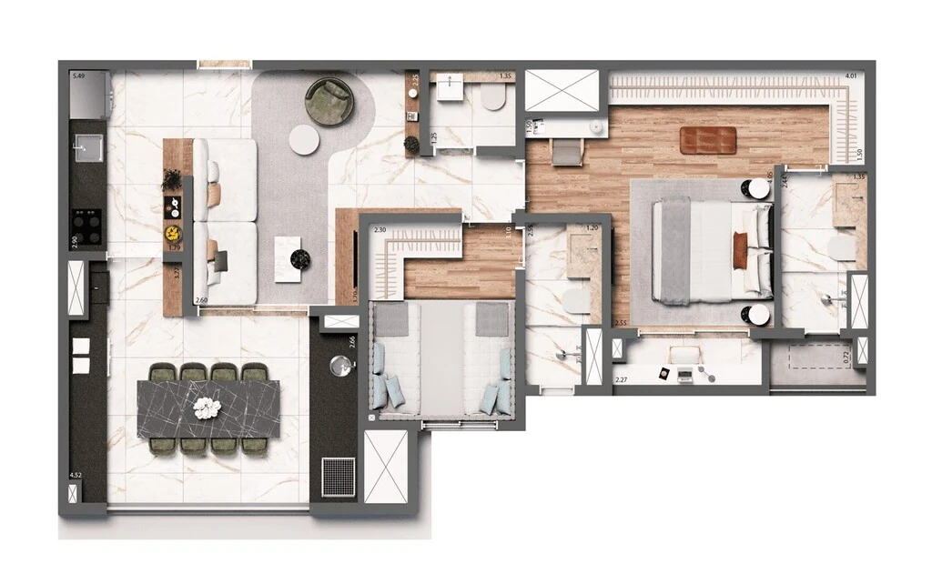 Living United Ipiranga: 2 dorm 75m²