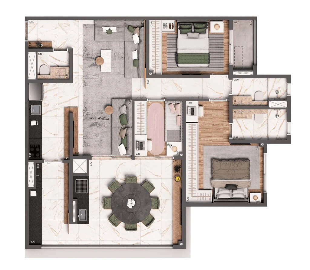 Living United Ipiranga: 3 dorm 100m²
