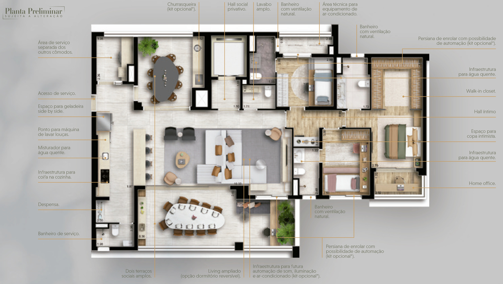 Loomi Chácara Santo Antônio: 3 dorm 180m² opção