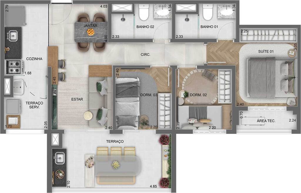 Lume House Vila Prudente: 3 dorm 69m²