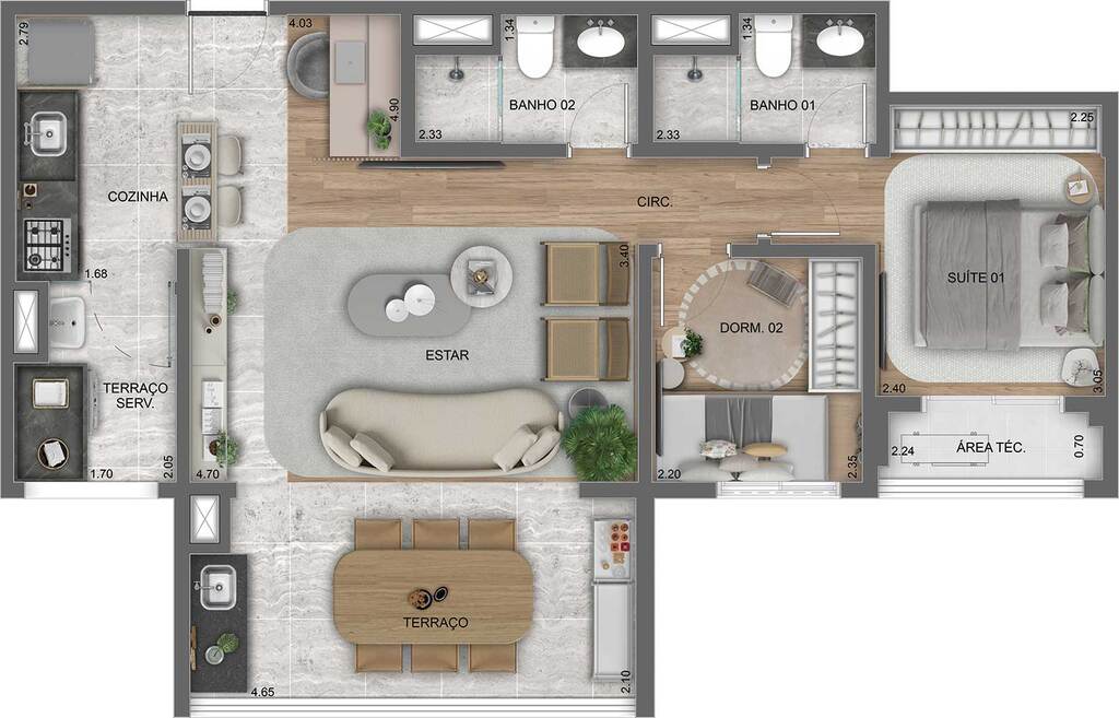 Lume House Vila Prudente: 2 dorm 69m² opção