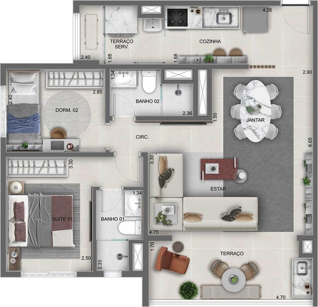 Lume House Vila Prudente: 2 dorm 71m² opção