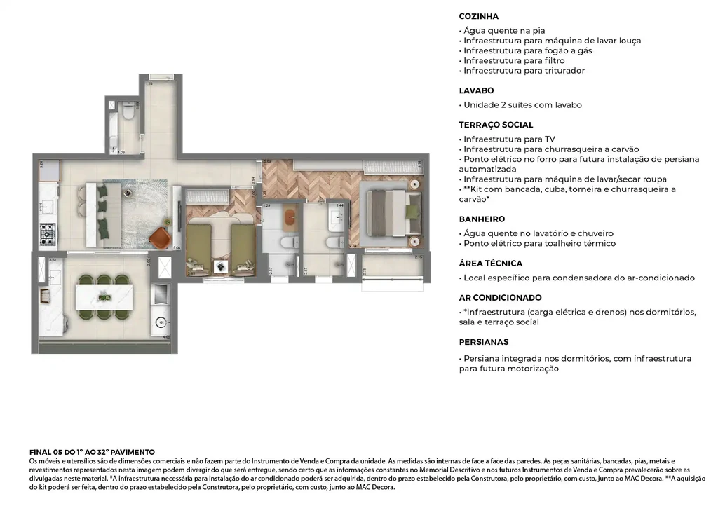 MAC Brooklin: 2 dorm 80m²