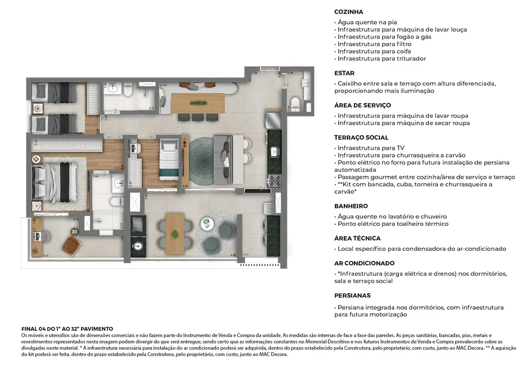 MAC Brooklin: 3 dorm 99m²