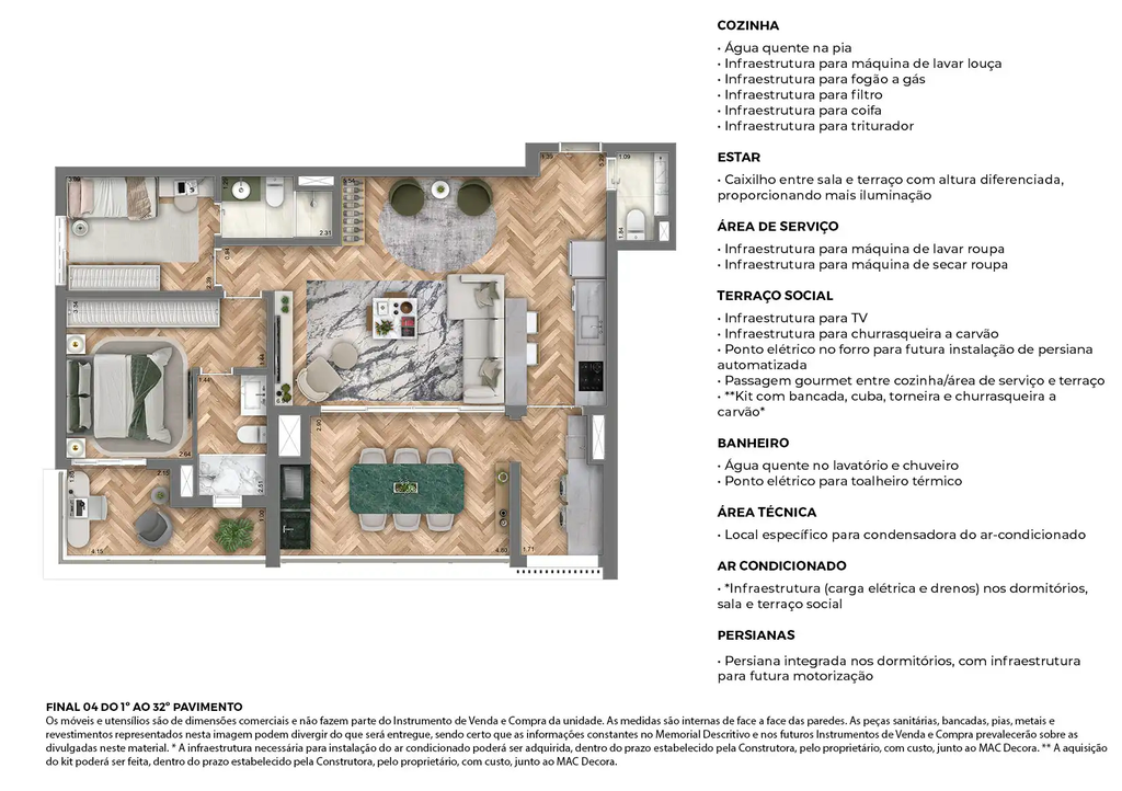 MAC Brooklin: 2 dorm 99m² opção