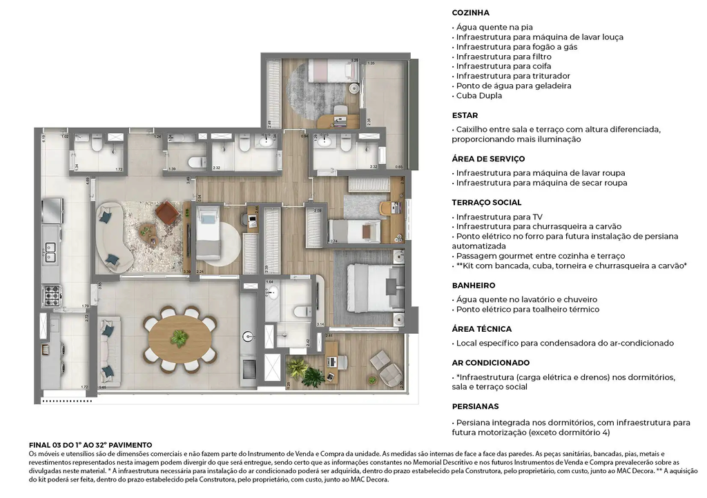 MAC Brooklin: 3 dorm 138m²