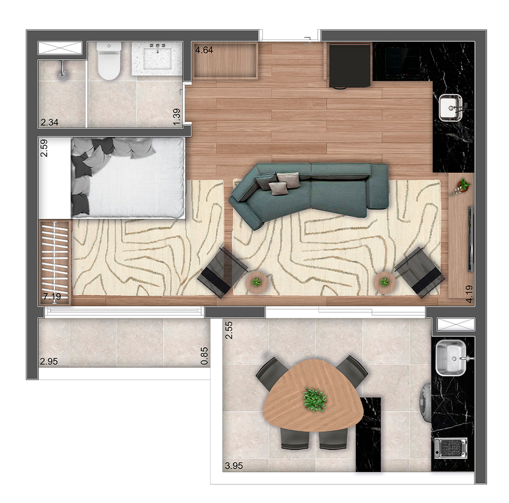 Mac Ibirapuera: 1 dorm 50m² loft