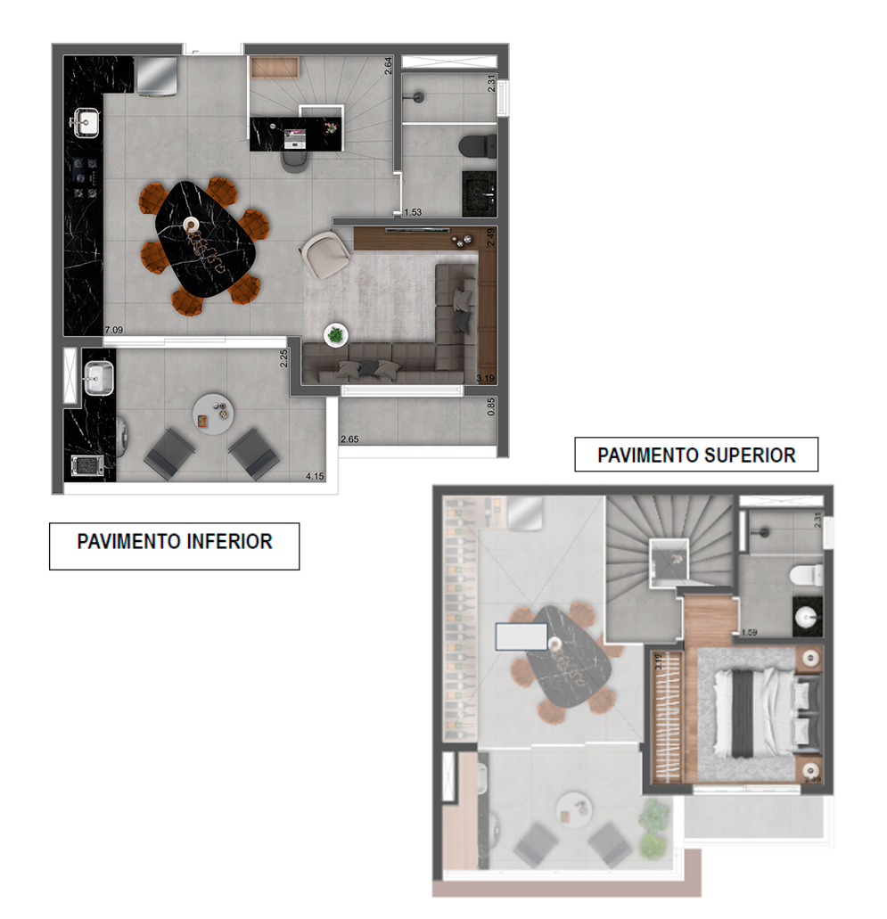 Mac Ibirapuera: 1 dorm 71m² duplex opção