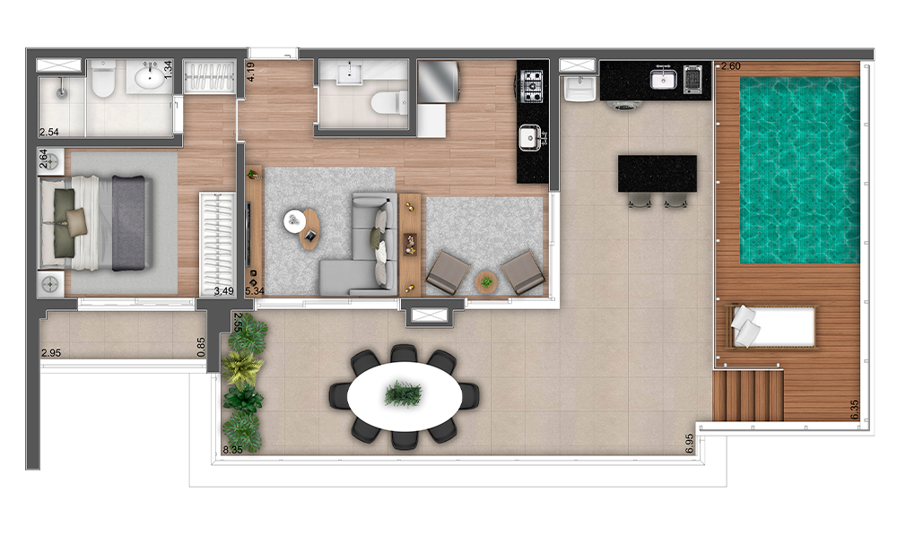 Mac Ibirapuera: 1 dorm 103m² penthouse