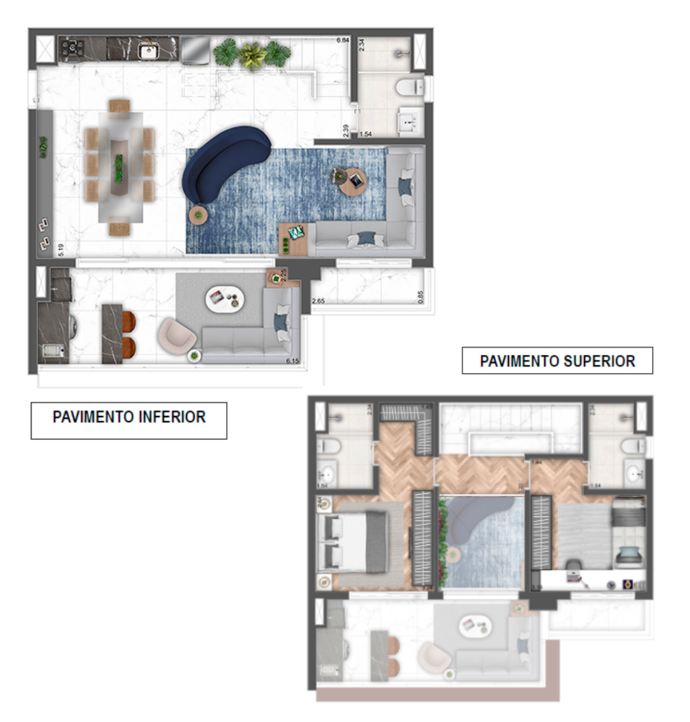 Mac Ibirapuera: 2 dorm 112m² duplex opção