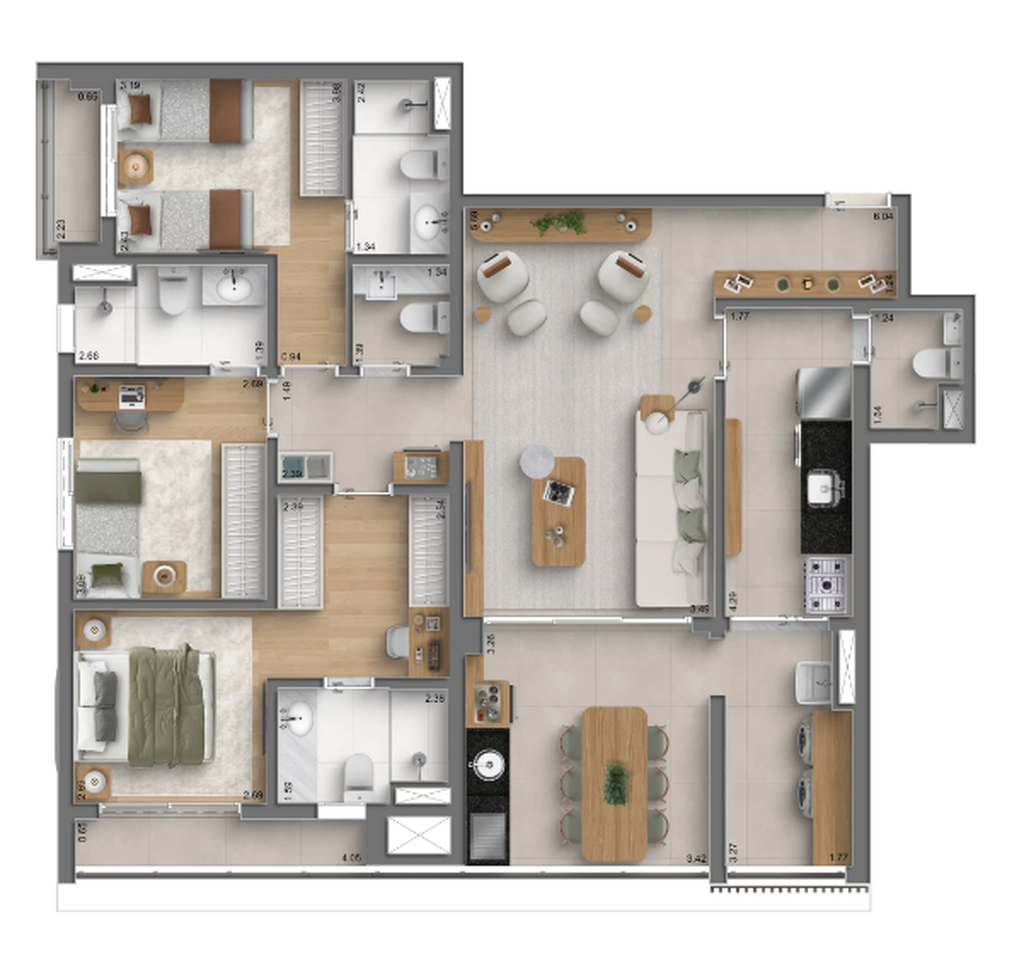 Mac Vila Clementino: 3 dorm 120m²