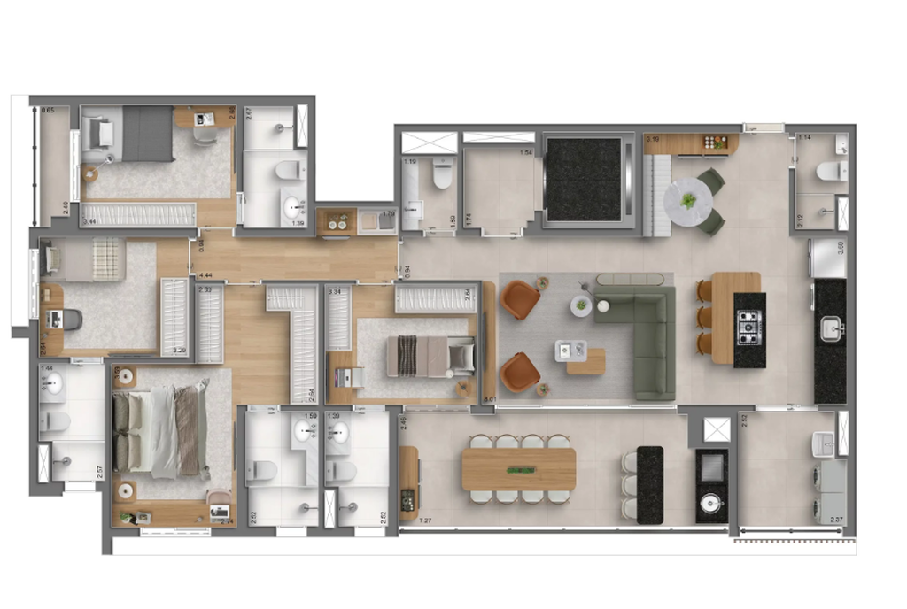 Mac Vila Clementino: 4 dorm 157m²