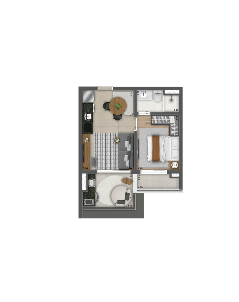 Mac Vila Mariana: 1 dorm 40m²
