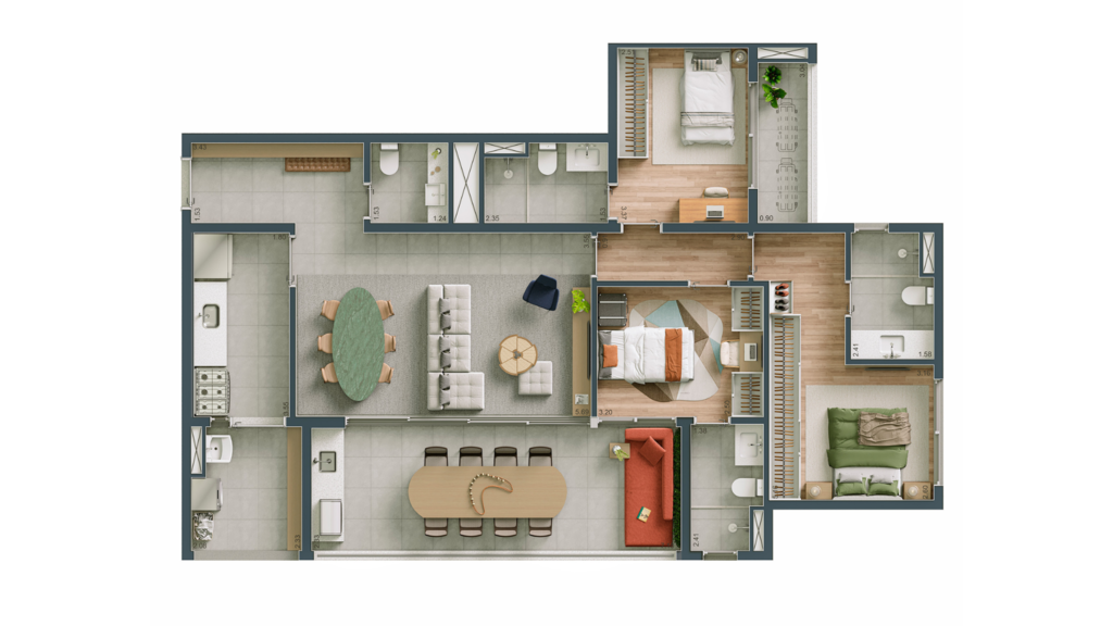 Maison Diogo By Fibra: 3 dorm 123m²