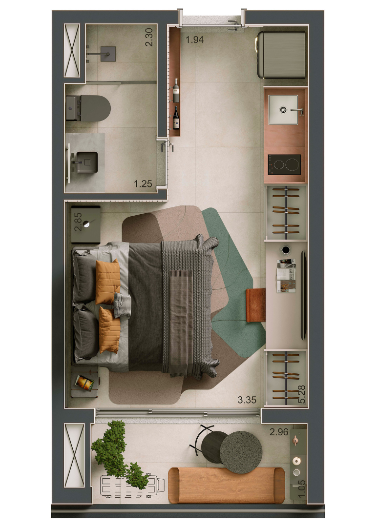 Maison Diogo Premium Studios: 1 dorm 25m² studio