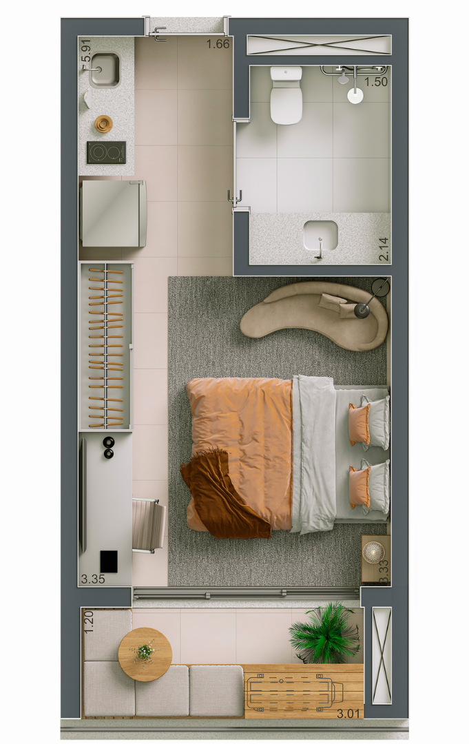Maison Diogo Premium Studios: 1 dorm 27m² studio