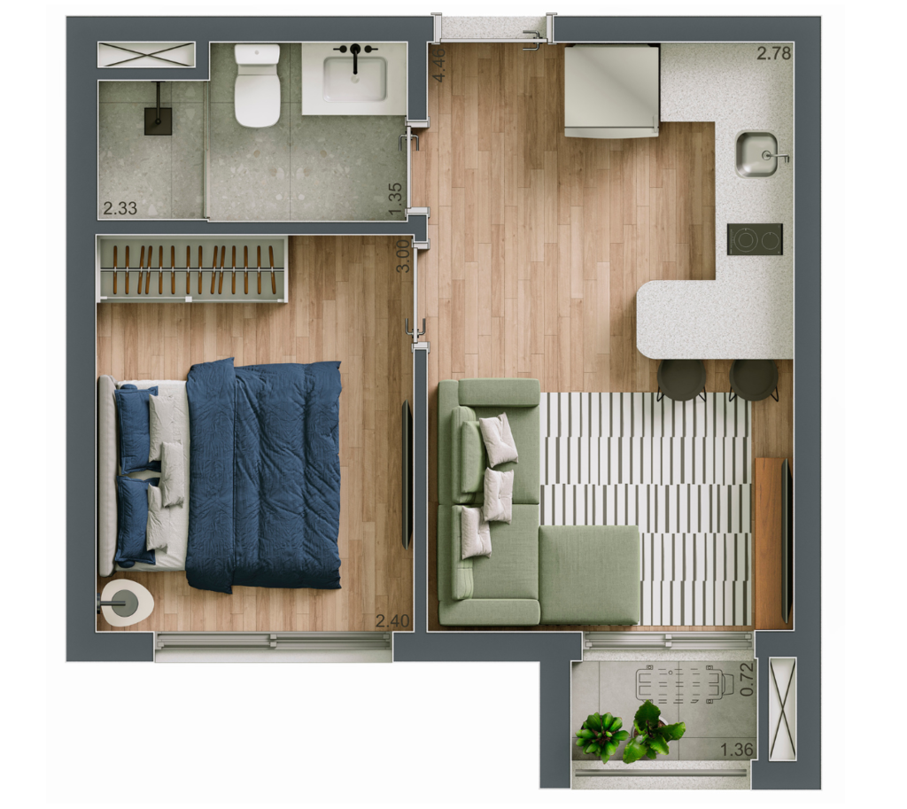 Maison Diogo Premium Studios: 1 dorm 28m²
