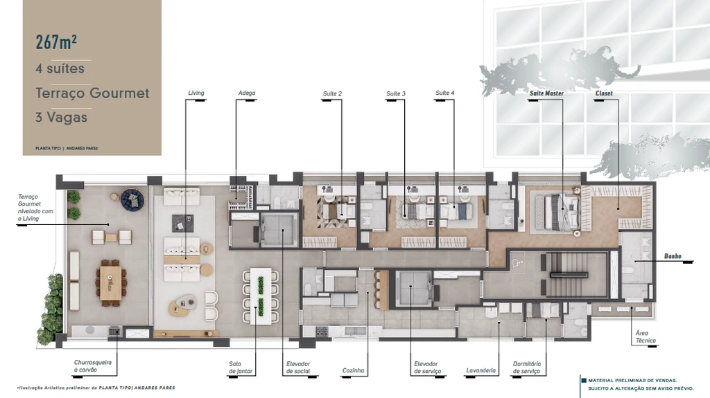 Maison Gabrielle: 4 dorm 267m²